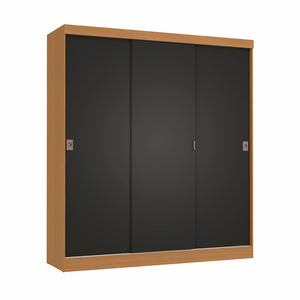 Closet Ropero Kappesberg 3 Puertas 180x200 Canela/Negro
