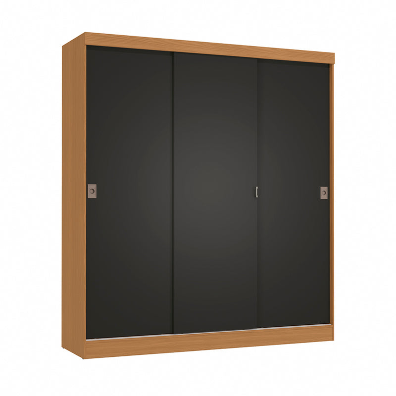 Closet Ropero Kappesberg 3 Puertas 180x200 Canela/Negro