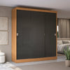 Closet Ropero Kappesberg 3 Puertas 180x200 Canela/Negro