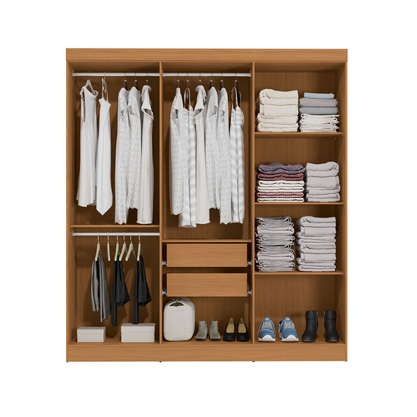 Closet Ropero Kappesberg 6 Puertas 180x200 Canela/Negro
