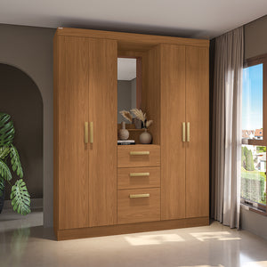 Closet Ropero Kappesberg 4 Puertas 160x200 Canela