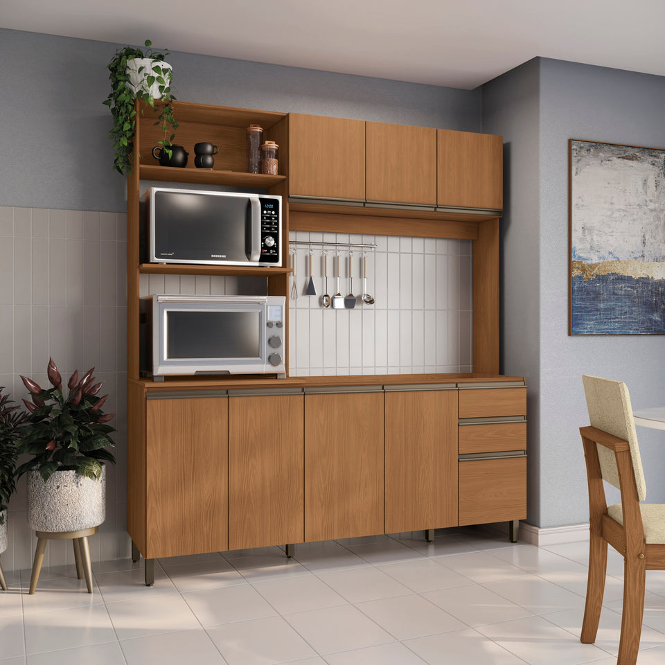 Cocina Integral Kappesberg Luna 192.5cm Canela Sin Tarja