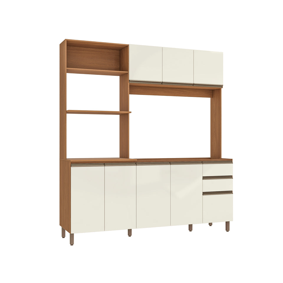 Cocina Integral Kappesberg 192.5cm Canela/Blanco Sin Tarja