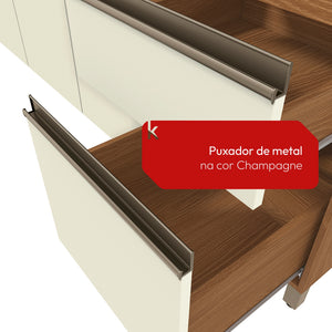 Cocina Integral Kappesberg 192.5cm Canela/Blanco Sin Tarja