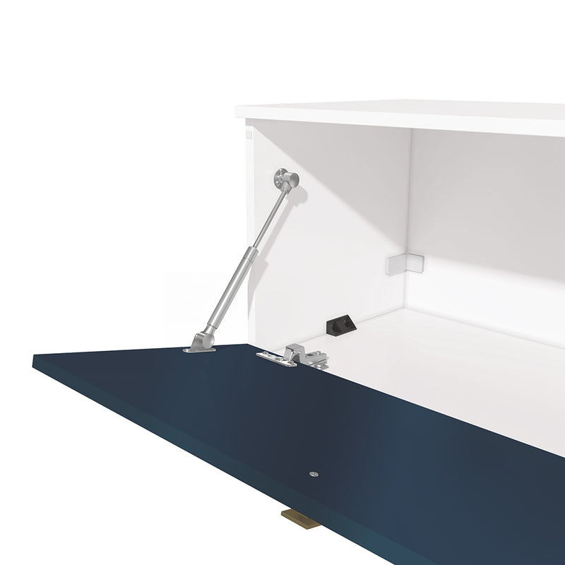 Estantería Flotante 160cm 2 Puertas Kappesberg Blanco Azul