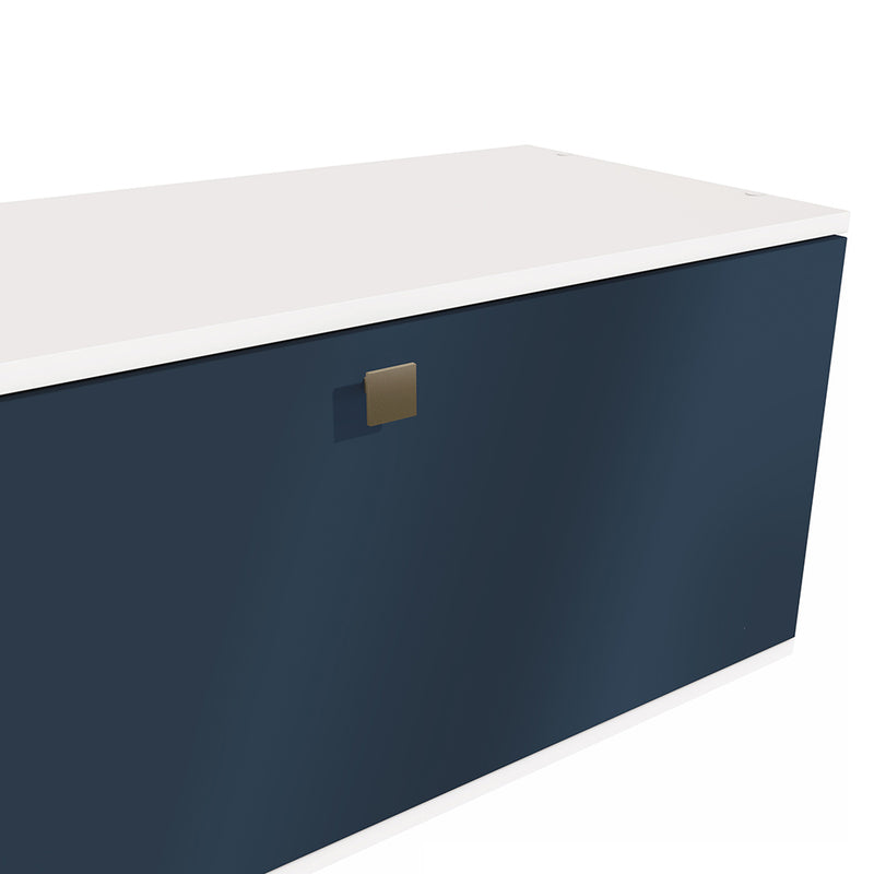 Estantería Flotante 160cm 2 Puertas Kappesberg Blanco Azul