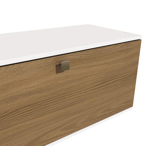 Estantería Flotante 160cm 2 Puertas Kappesberg Blanco Nogal