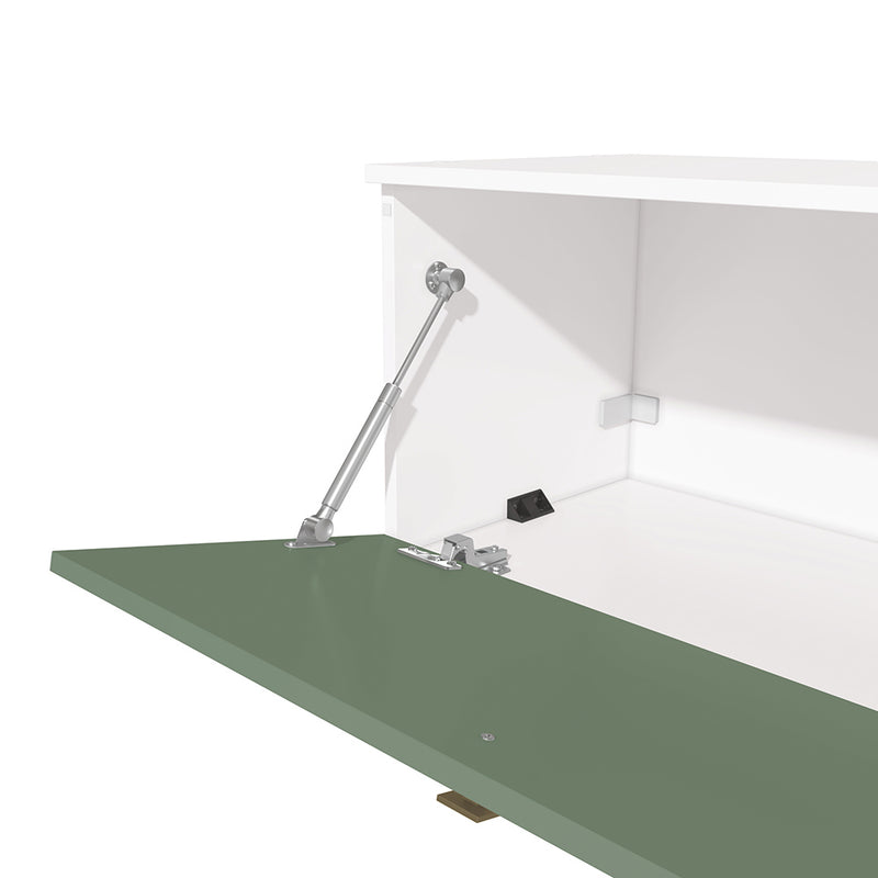 Estantería Flotante 160cm 2 Puertas Kappesberg Blanco Verde
