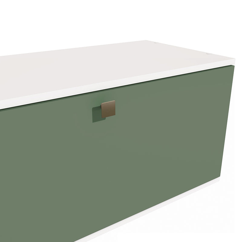 Estantería Flotante 160cm 2 Puertas Kappesberg Blanco Verde