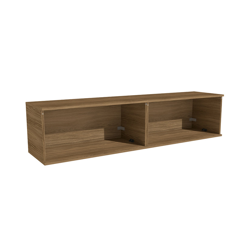 Estantería Flotante 160cm 2 Puertas Kappesberg Nogal Blanco