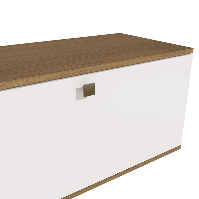 Estantería Flotante 160cm 2 Puertas Kappesberg Nogal Blanco