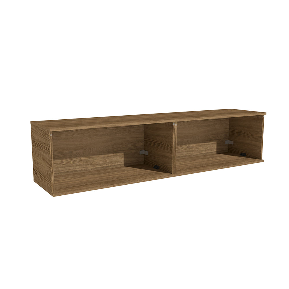 Estantería Flotante 160cm 2 Puertas Kappesberg Nogal Verde