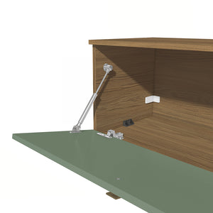 Estantería Flotante 160cm 2 Puertas Kappesberg Nogal Verde