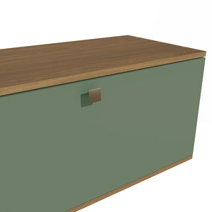 Estantería Flotante 160cm 2 Puertas Kappesberg Nogal Verde