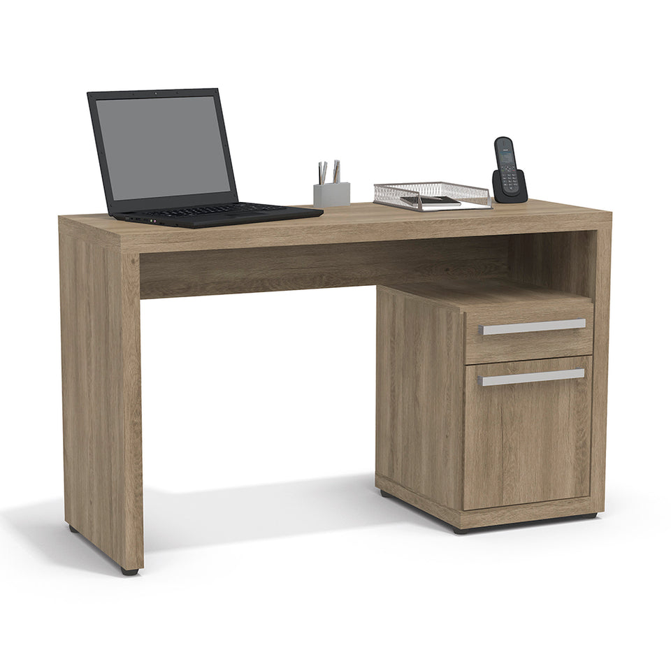 Escritorio Oficina Kappesberg 120cm c/ Cajón y Puerta Nogal