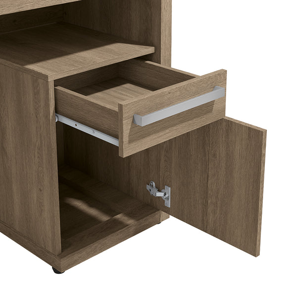 Escritorio Oficina Kappesberg 120 cm c/ Cajón y Puerta Nogal