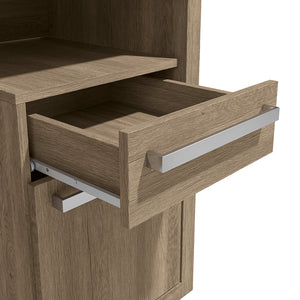Escritorio Oficina Kappesberg 120 cm c/ Cajón y Puerta Nogal