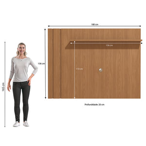 Panel TV 180cm con Repisa para TV 60" Kappesberg Canela