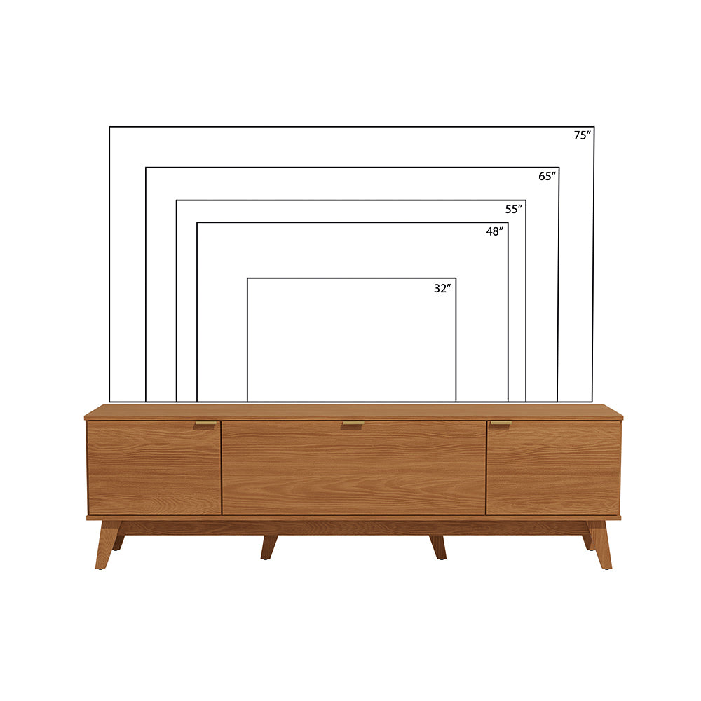Mueble TV 75" 180cm 3 Puertas Kappesberg Canela