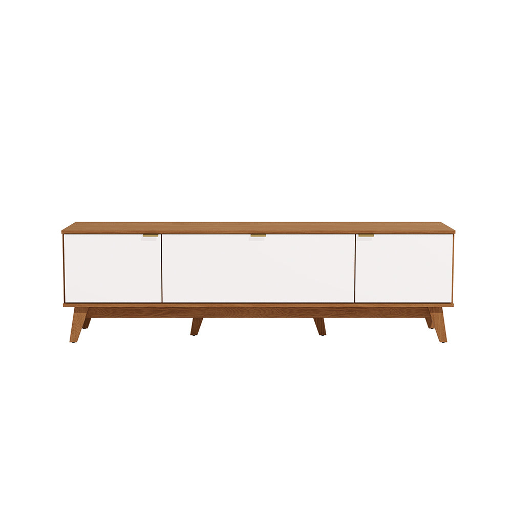 Mueble TV 75" 180cm 3 Puertas Kappesberg Canela y Blanco