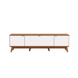 Mueble TV 75" 180cm 3 Puertas Kappesberg Canela y Blanco