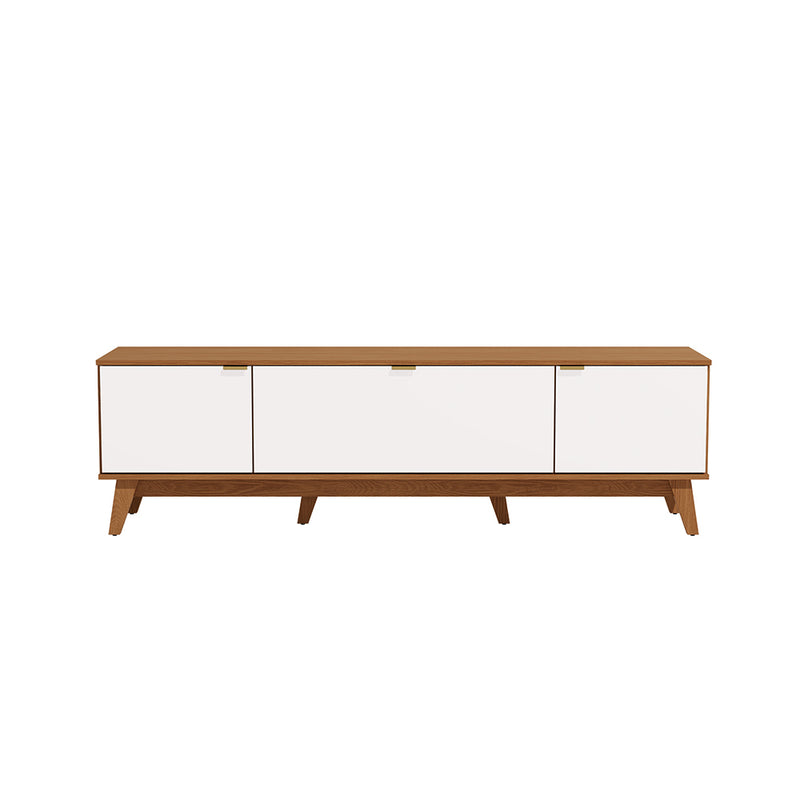 Mueble TV 75" 180cm 3 Puertas Kappesberg Canela y Blanco