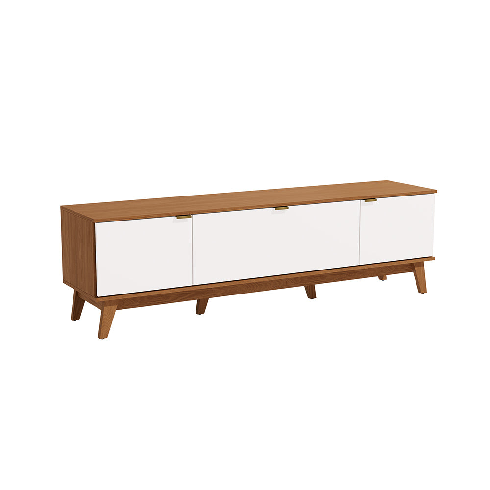 Mueble TV 75" 180cm 3 Puertas Kappesberg Canela y Blanco