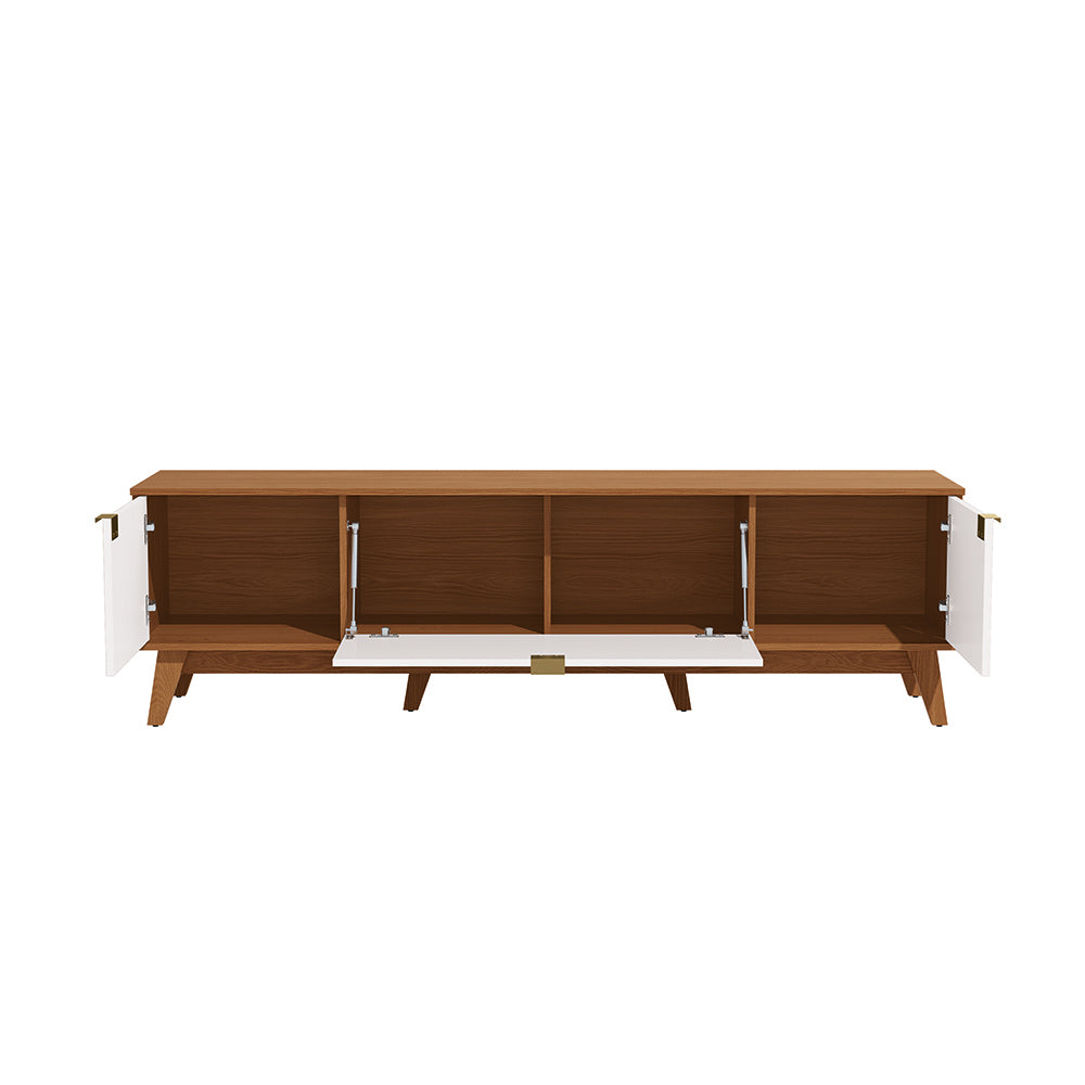 Mueble TV 75" 180cm 3 Puertas Kappesberg Canela y Blanco