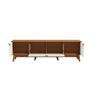Mueble TV 75" 180cm 3 Puertas Kappesberg Canela y Blanco