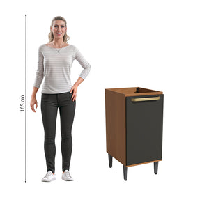 Gabinete Inferior 40cm MDP Elara Kappesberg Canela y Negro