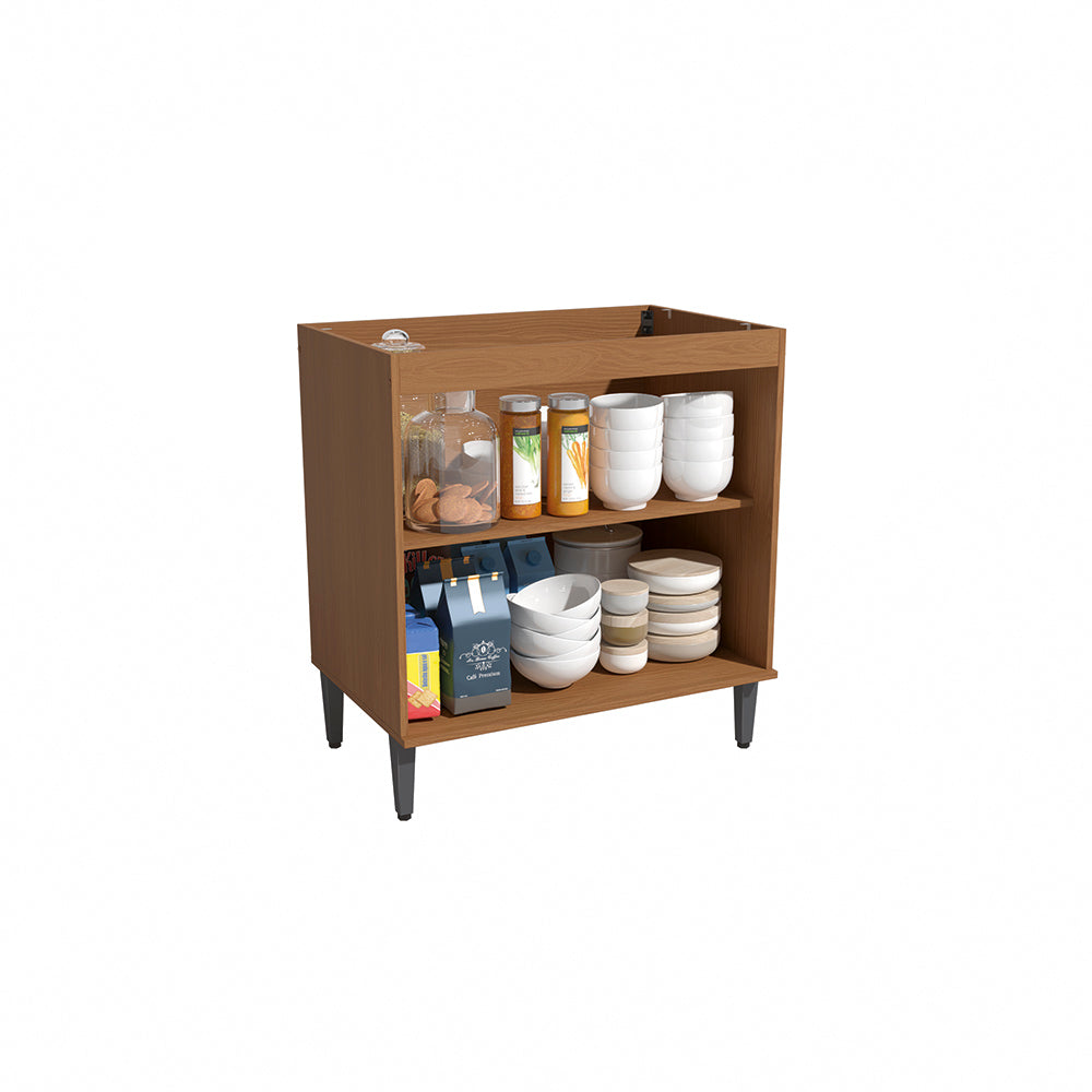 Gabinete Inferior 80cm MDP Kappesberg Canela y Negro