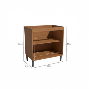 Gabinete Inferior 80cm MDP Kappesberg Canela y Negro