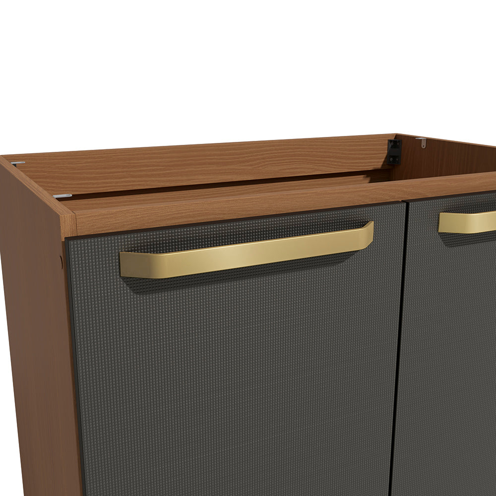 Gabinete Inferior 80cm MDP Kappesberg Canela y Negro