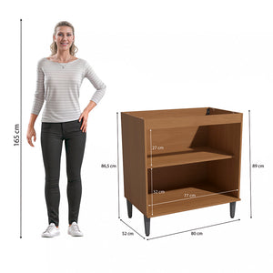 Gabinete Inferior 80cm MDP Kappesberg Canela y Negro