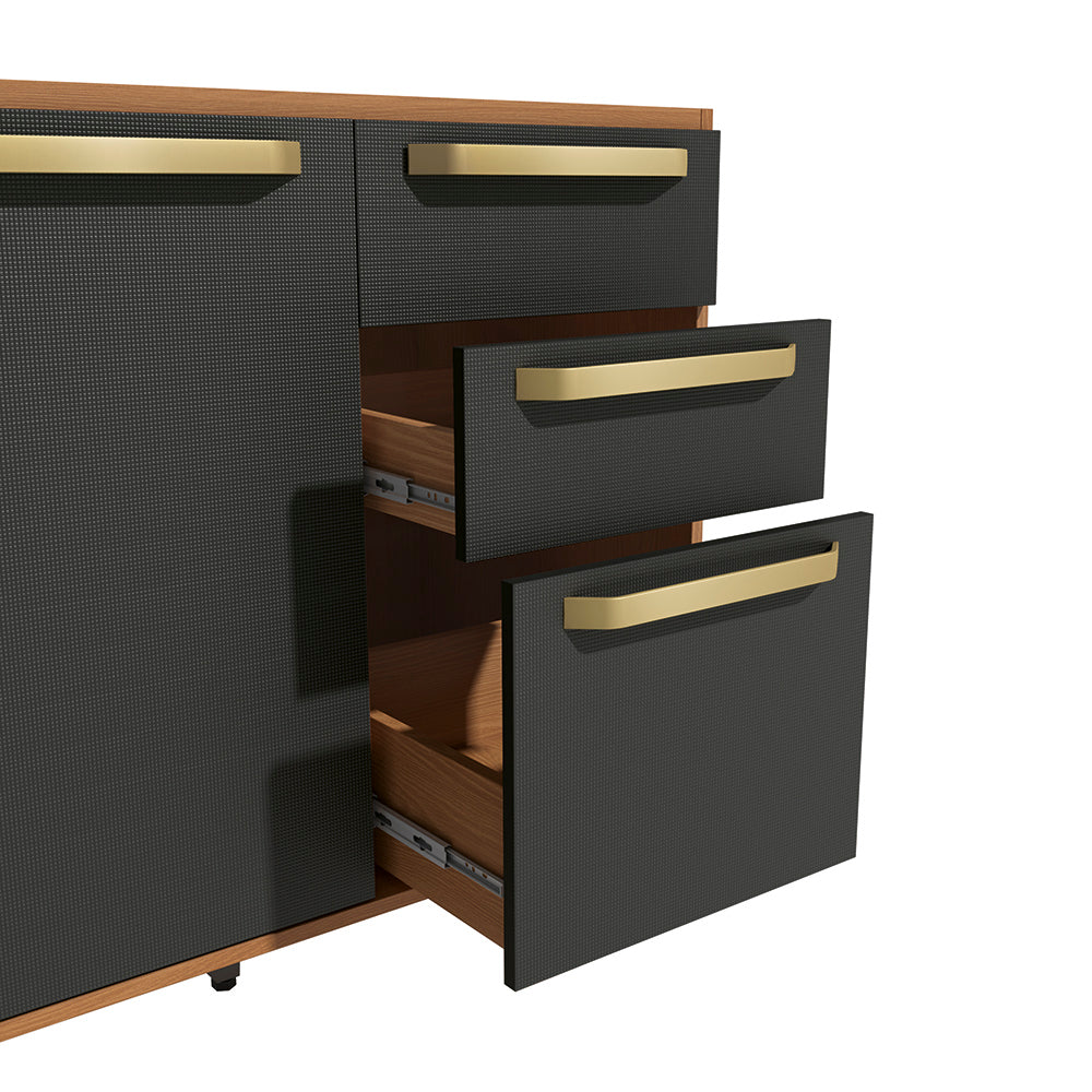 Gabinete Inferior 120cm MDP Kappesberg Canela y Negro