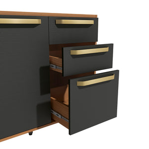 Gabinete Inferior 120cm MDP Kappesberg Canela y Negro
