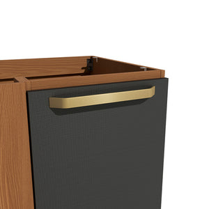 Gabinete Inferior Esquinero 98cm Kappesberg Canela y Negro