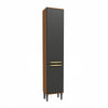 Alacena Despensa 2 Puertas 40cm MDP Kappesberg Canela/Negro