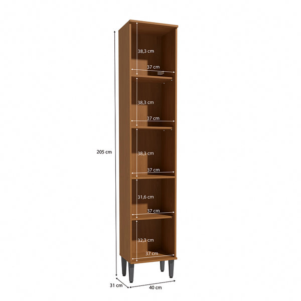 Alacena Despensa 2 Puertas 40cm MDP Kappesberg Canela/Negro