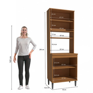 Torre Horno 70cm MDP Kappesberg Canela y Negro
