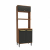 Torre Horno Microondas 70cm MDP Kappesberg Canela y Negro