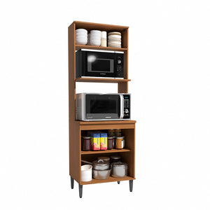 Torre Horno Microondas 70cm MDP Kappesberg Canela y Negro