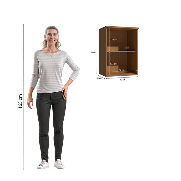 Alacena Aérea 40cm MDP 1 Puerta Kappesberg Canela Negro