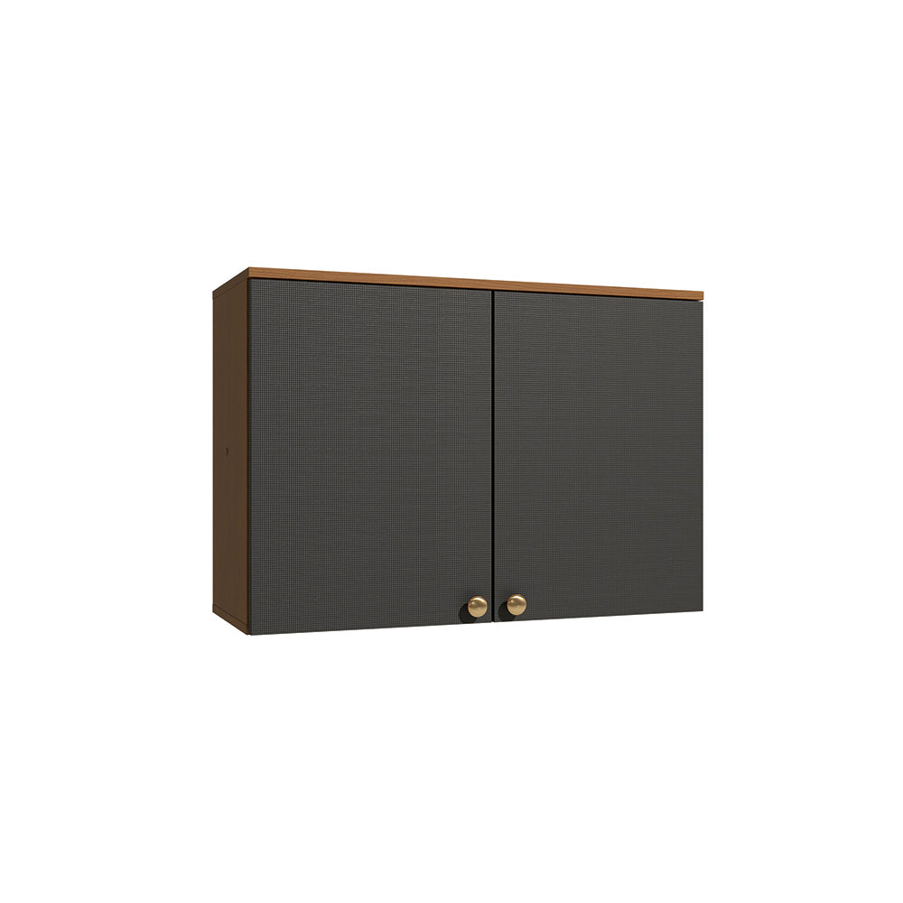 Alacena Aérea 80cm MDP 2 Puertas Kappesberg Canela Negro