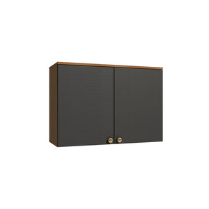 Alacena Aérea 80cm MDP 2 Puertas Kappesberg Canela Negro