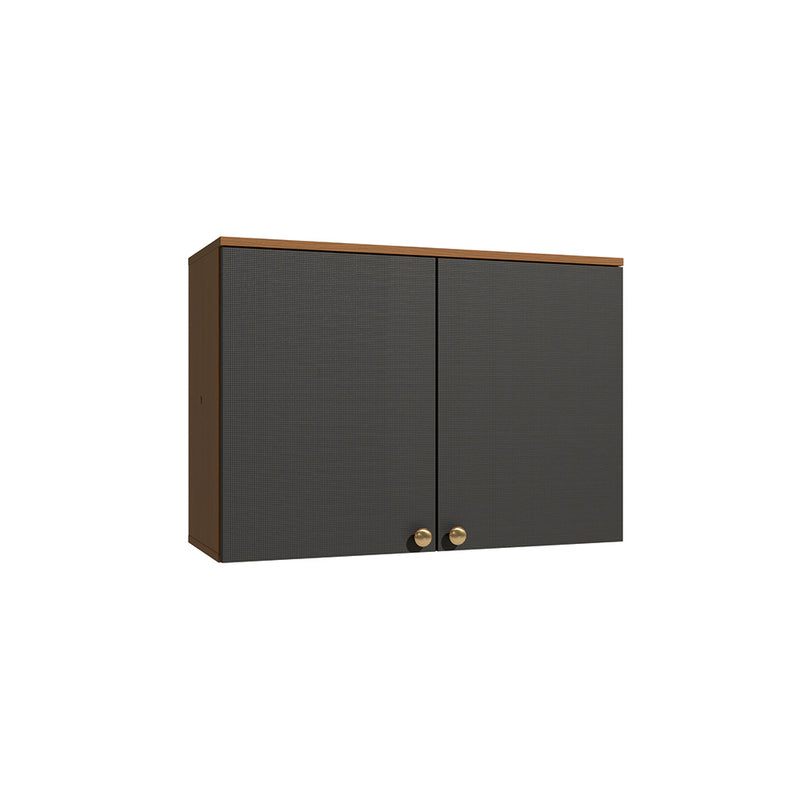 Alacena Aérea 80cm MDP 2 Puertas Kappesberg Canela Negro