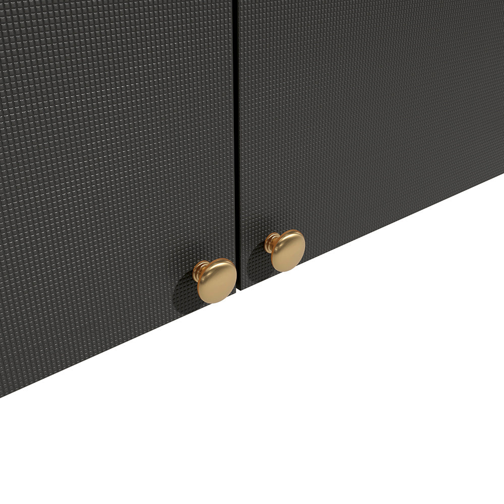 Alacena Aérea 120cm MDP 3 Puertas Kappesberg Canela Negro