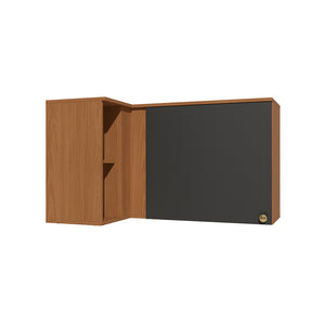 Alacena Aérea Esquinero 98cm MDP Kappesberg Canela Negro