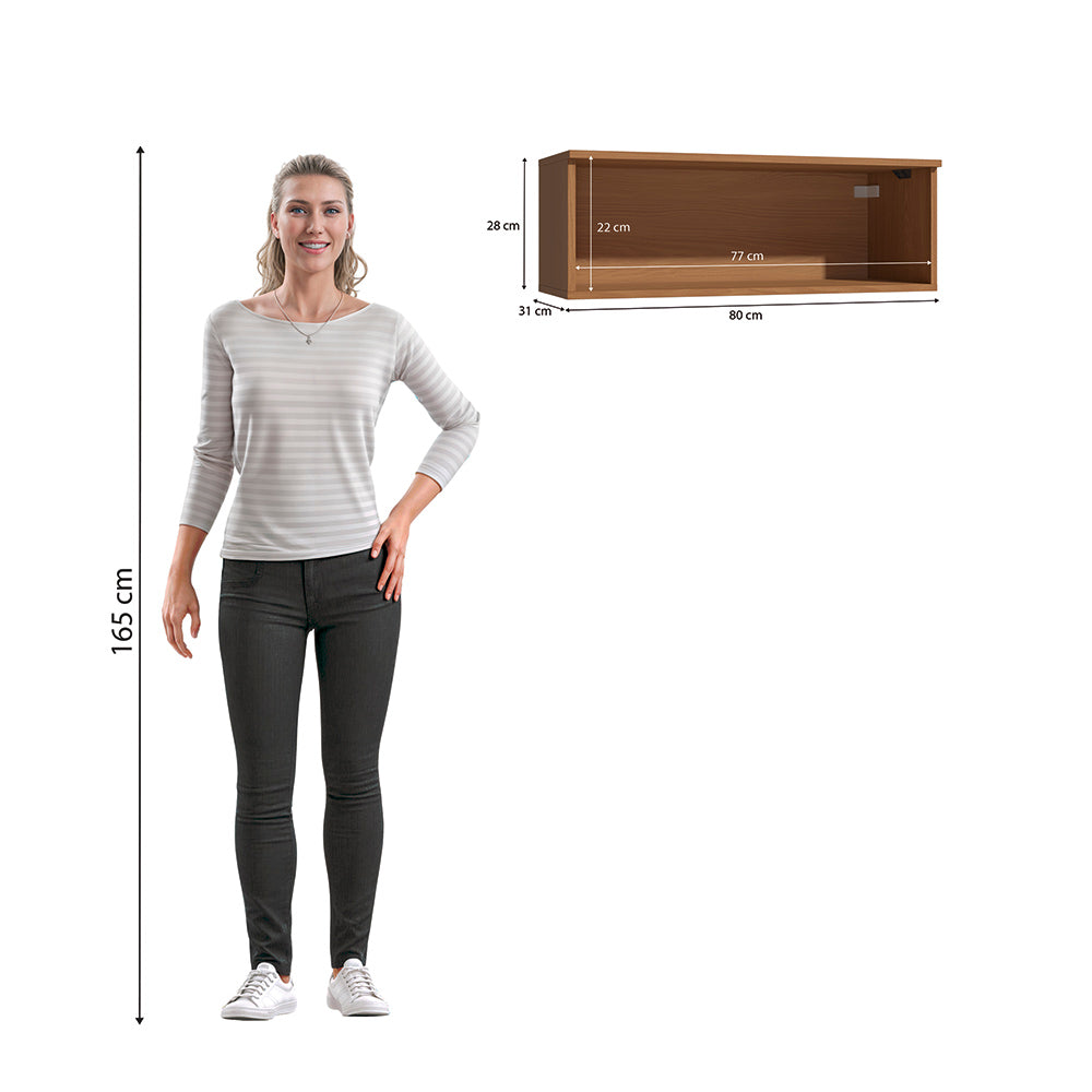 Alacena Aérea Basculante 80cm MDF Kappesberg Canela