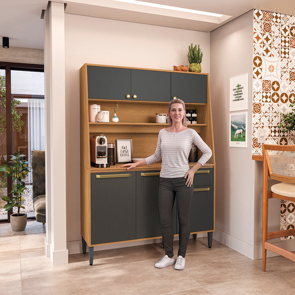 Armario Mueble Cocina 120cm 6 Puertas 1 Cajón Kappesberg